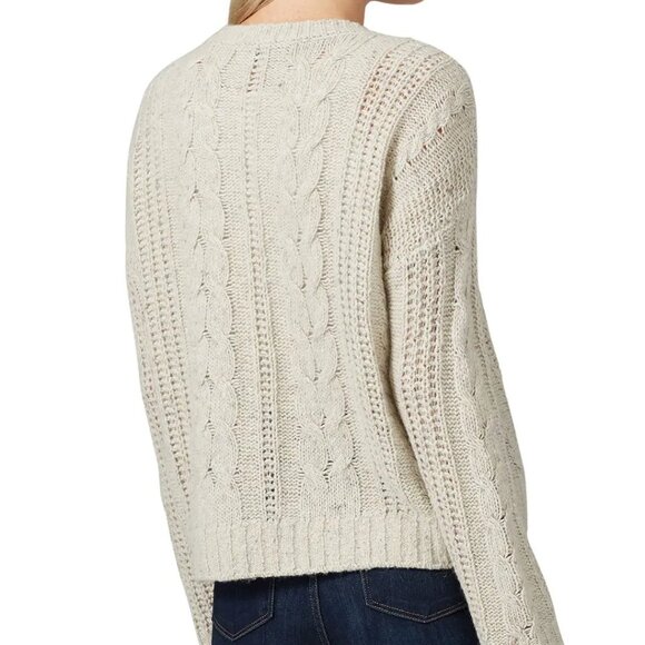 Habitual Clyda Merino Wool Crewneck Cable Sweater Sz XS - Picture 2 of 3